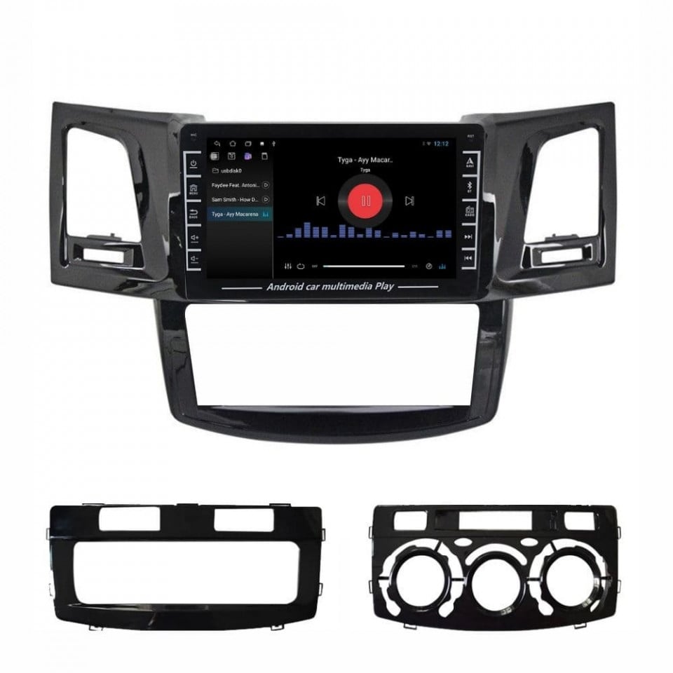 Navigatie dedicata cu Android Toyota Hilux VII 2004 - 2015, 1GB RAM, Radio GPS Dual Zone, Display HD IPS 8