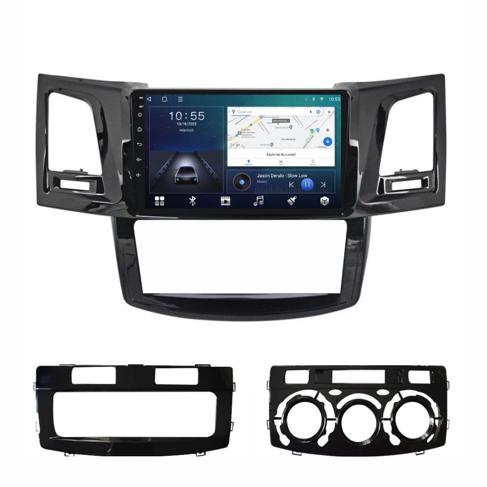 Navigatie dedicata cu Android Toyota Hilux VII 2004 - 2015, 3GB RAM, Radio GPS Dual Zone, Display HD QLED 9