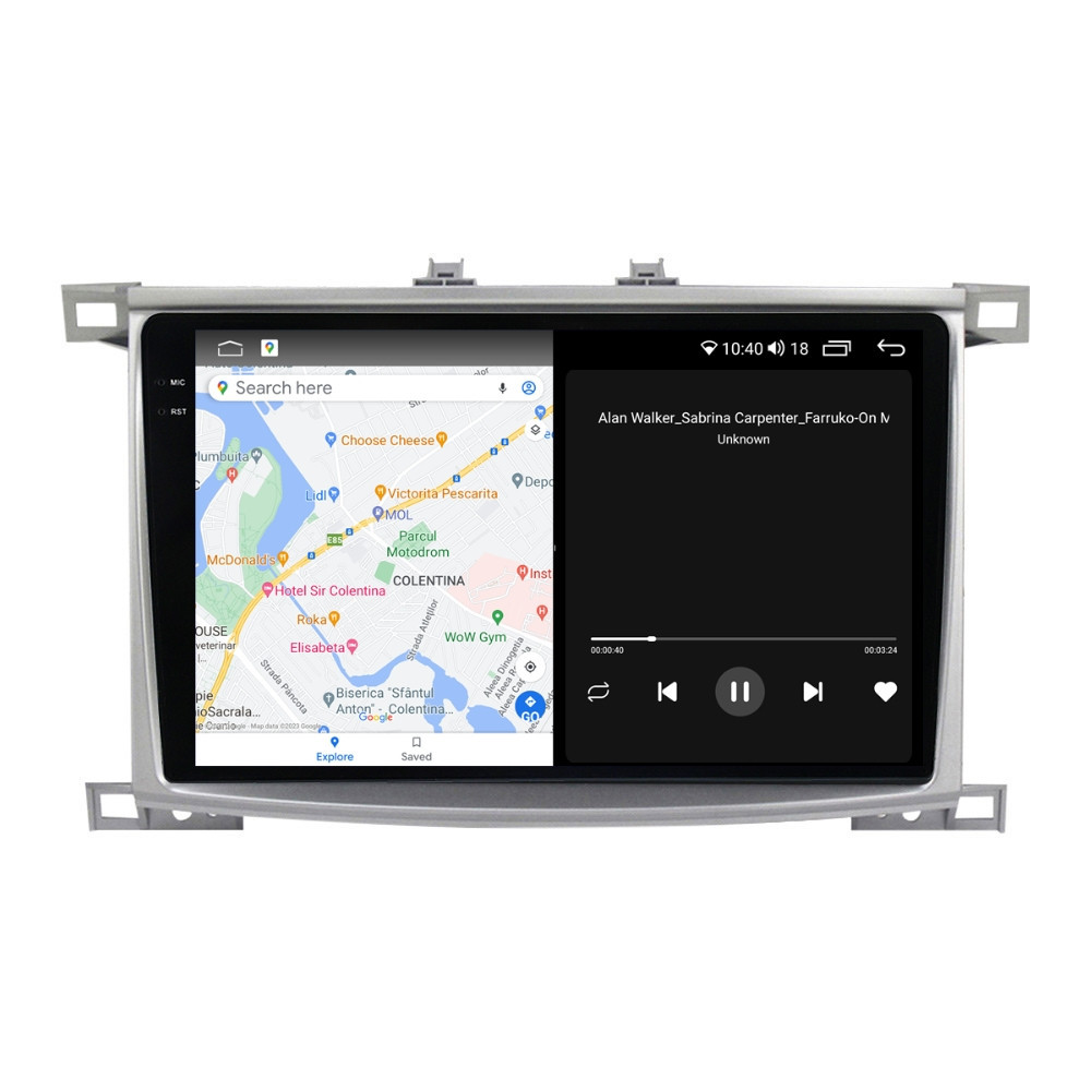 Navigatie dedicata cu Android Toyota Land Cruiser J100 2002 - 2008, 4GB RAM, Radio GPS Dual Zone, Display 2K QLED 10.36