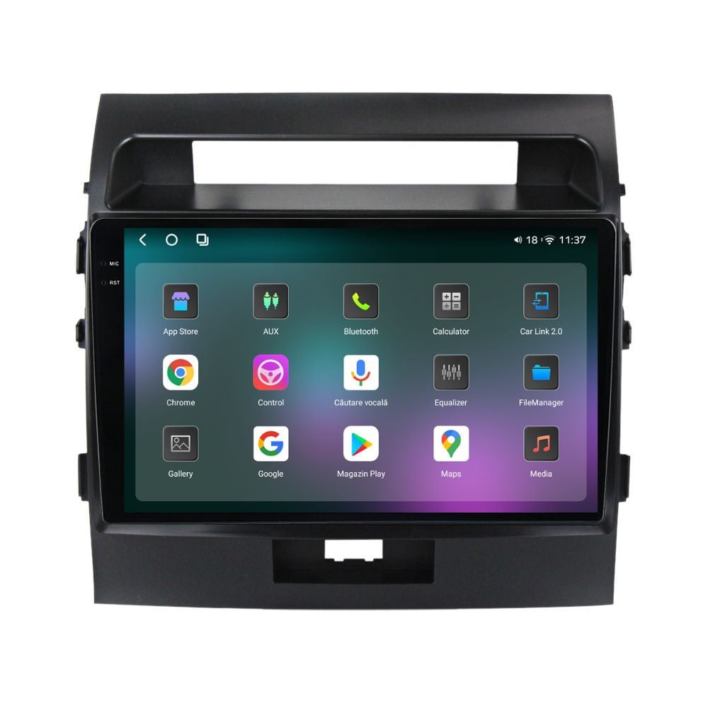 Navigatie dedicata cu Android Toyota Land Cruiser J200 2008 - 2015, 12GB RAM, Radio GPS Dual Zone, Display 2K QLED 10.36