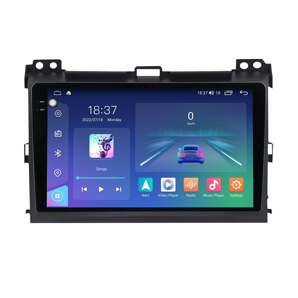 Navigatie dedicata cu Android Toyota Land Cruiser Prado J120 2002 - 2010, 8GB RAM, Radio GPS Dual Zone, Display 2K QLED 9.5