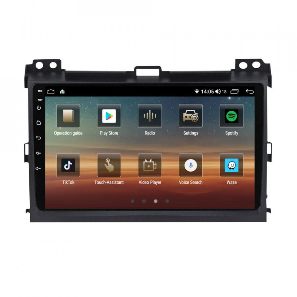 Navigatie dedicata cu Android Toyota Land Cruiser Prado J120 2002 - 2010, 8GB RAM, Radio GPS Dual Zone, Display HD QLED 9