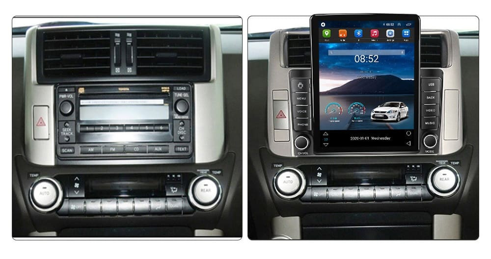 Navigatie dedicata cu Android Toyota Land Cruiser Prado J150 2009 - 2013, 2GB RAM, Radio GPS Dual Zone, Touchscreen IPS 9.7