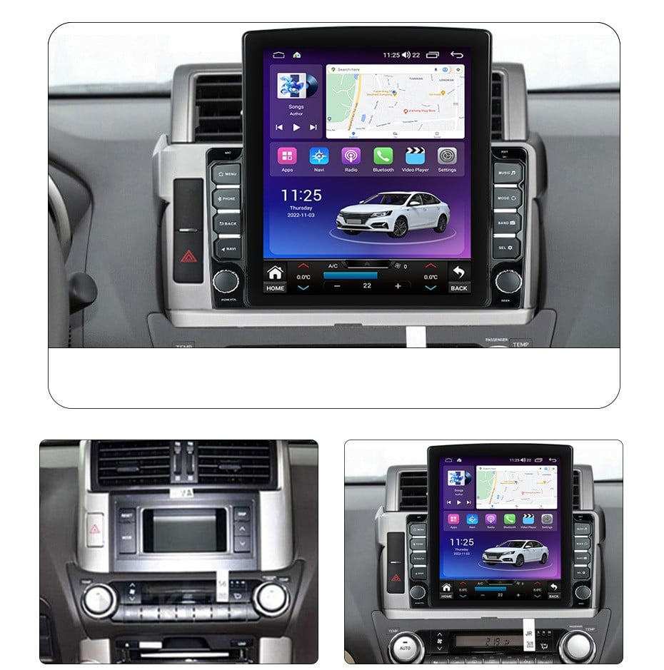 Navigatie dedicata cu Android Toyota Land Cruiser Prado J150 2013 - 2017, 8GB RAM, Radio GPS Dual Zone, Touchscreen IPS 9.7