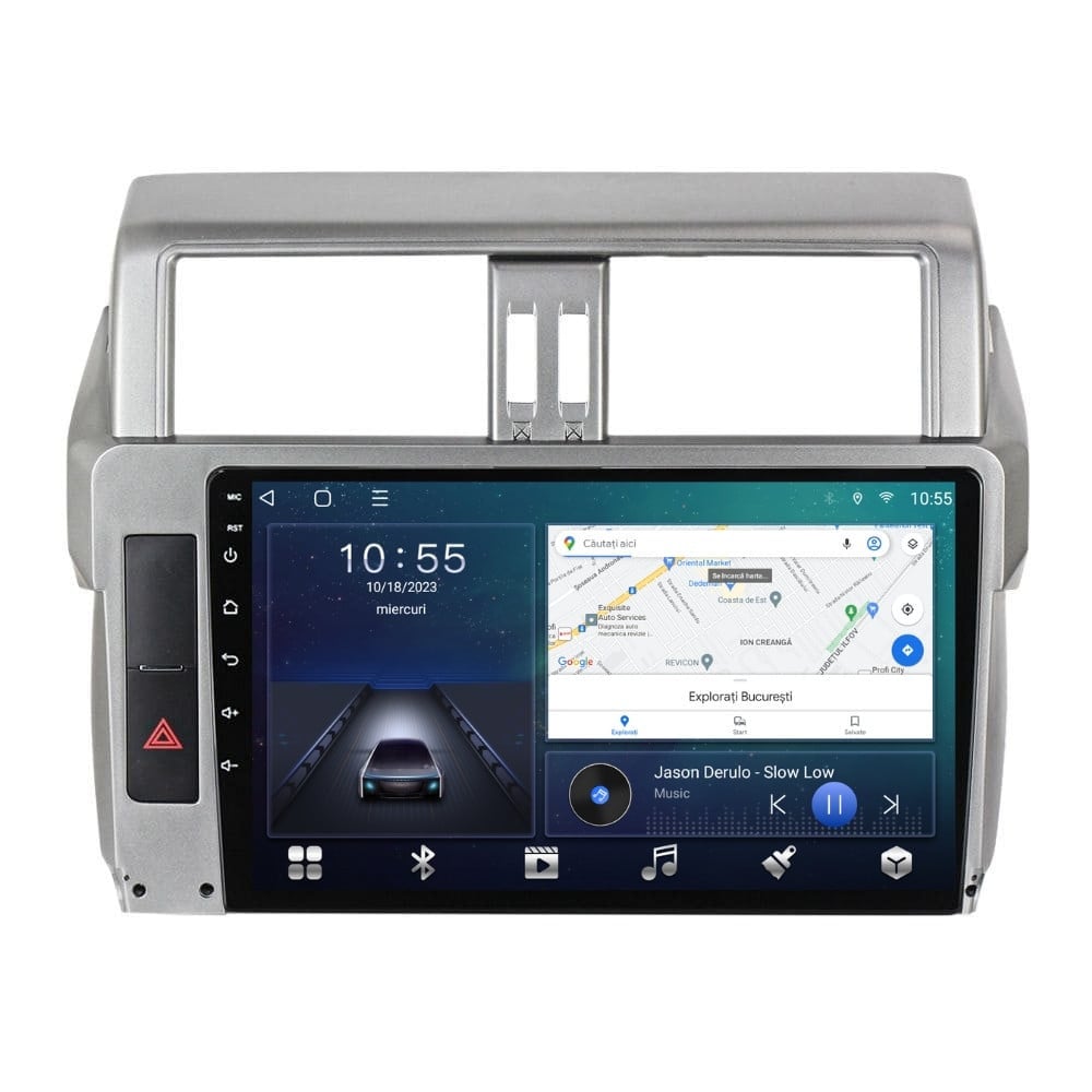 Navigatie dedicata cu Android Toyota Land Cruiser Prado J150 2013 - 2017, 3GB RAM, Radio GPS Dual Zone, Display HD QLED 10