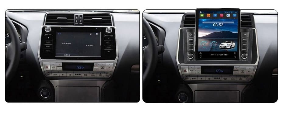 Navigatie dedicata cu Android Toyota Land Cruiser Prado J150 dupa 2017, 1GB RAM, Radio GPS Dual Zone, Touchscreen IPS 9.7" HD tip Tesla, Internet Wi-Fi, Bluetooth, MirrorLink, USB - Imagine 4