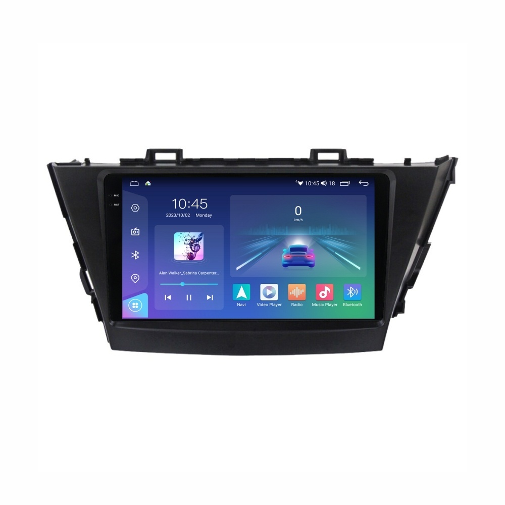 Navigatie dedicata cu Android Toyota Prius Plus W4 2011 - 2021, 8GB RAM, Radio GPS Dual Zone, Display 2K QLED 9.5" Touchscreen, Internet Wi-Fi si slot SIM 4G, Bluetooth, MirrorLink, USB