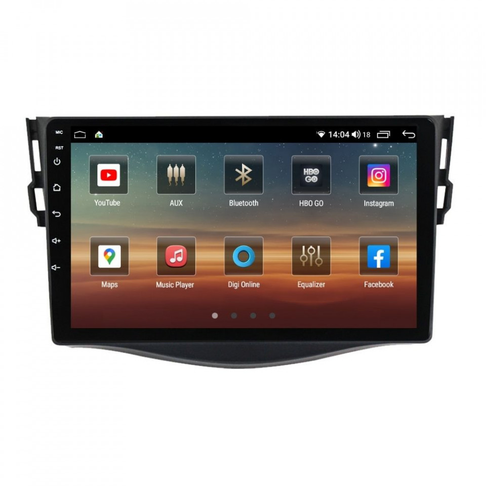 Navigatie dedicata cu Android Toyota Rav4 III 2005 - 2013, 4GB RAM, Radio GPS Dual Zone, Display HD QLED 9