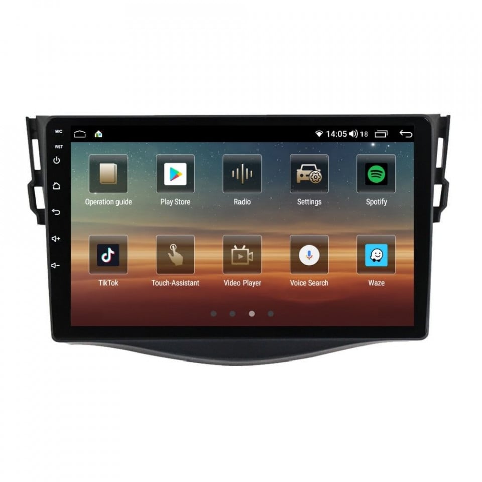 Navigatie dedicata cu Android Toyota Rav4 III 2005 - 2013, 6GB RAM, Radio GPS Dual Zone, Display HD QLED 9