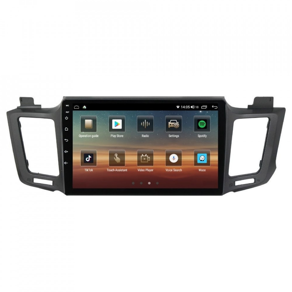 Navigatie dedicata cu Android Toyota Rav4 IV 2013 - 2018, 4GB RAM, Radio GPS Dual Zone, Display HD QLED 10