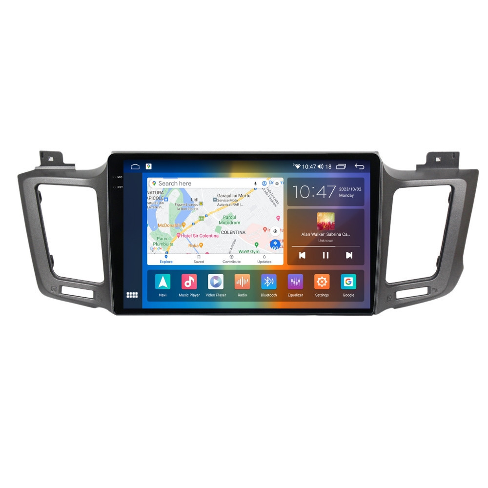 Navigatie dedicata cu Android Toyota Rav4 IV 2013 - 2018, 8GB RAM, Radio GPS Dual Zone, Display 2K QLED 10.36