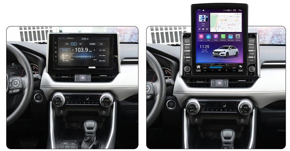 Navigatie dedicata cu Android Toyota Rav4 V dupa 2018, 4GB RAM, Radio GPS Dual Zone, Touchscreen IPS 9.7