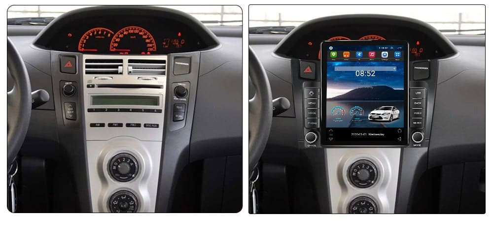 Navigatie dedicata cu Android Toyota Yaris 2006 - 2011, 2GB RAM, Radio GPS Dual Zone, Touchscreen IPS 9.7