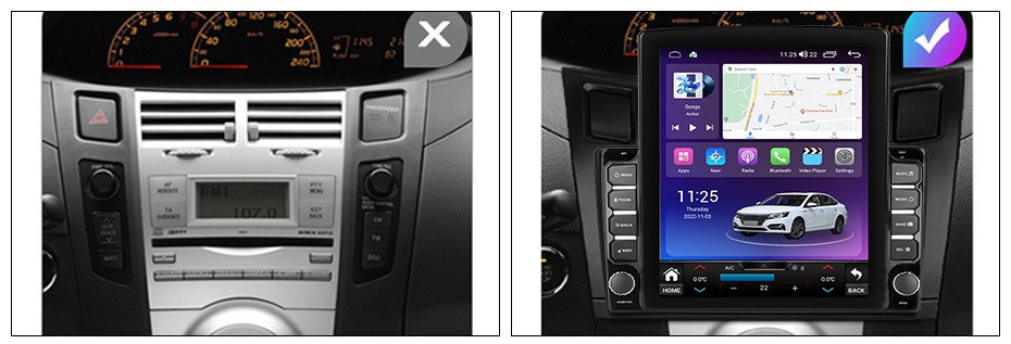 Navigatie dedicata cu Android Toyota Yaris 2006 - 2011, 8GB RAM, Radio GPS Dual Zone, Touchscreen IPS 9.7