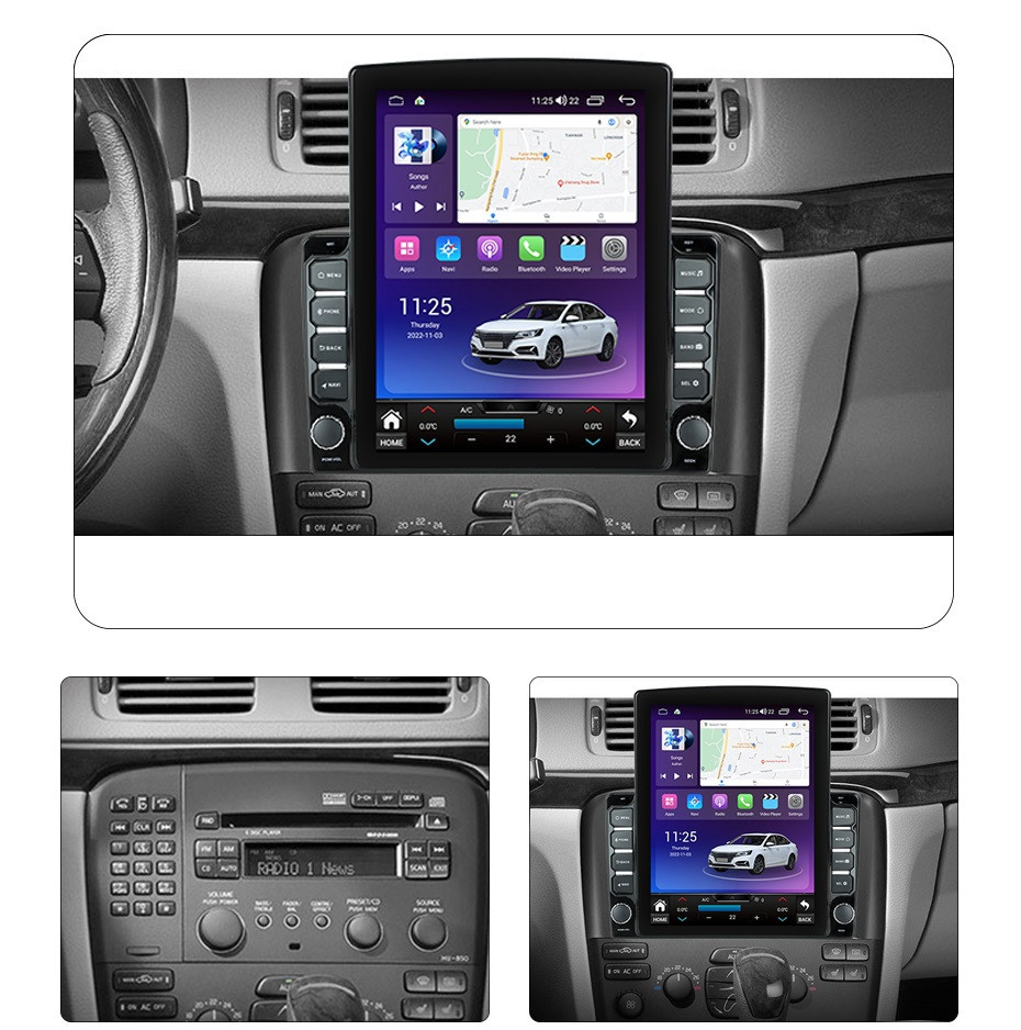 Navigatie dedicata cu Android Volvo S80 I 2004 - 2006, 4GB RAM, Radio GPS Dual Zone, Touchscreen IPS 9.7