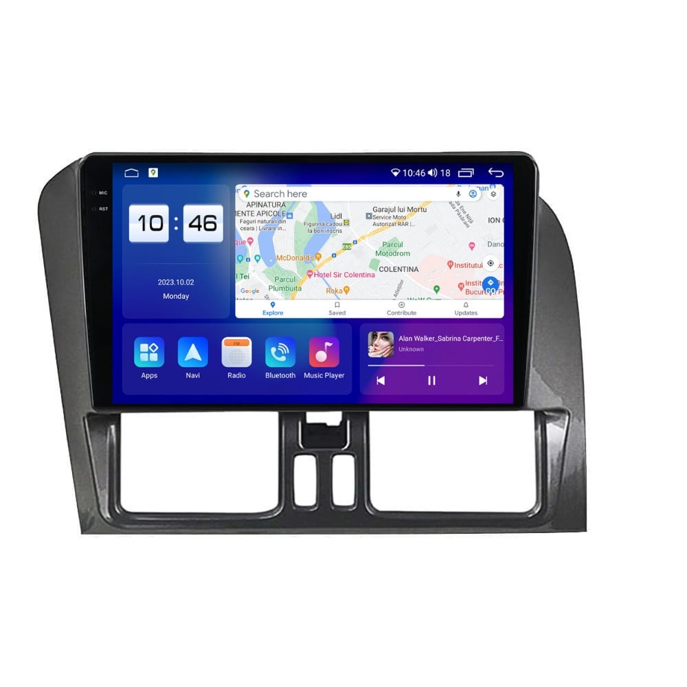 Navigatie dedicata cu Android Volvo XC60 I 2008 - 2013, 8GB RAM, Radio GPS Dual Zone, Display 2K QLED 9.5