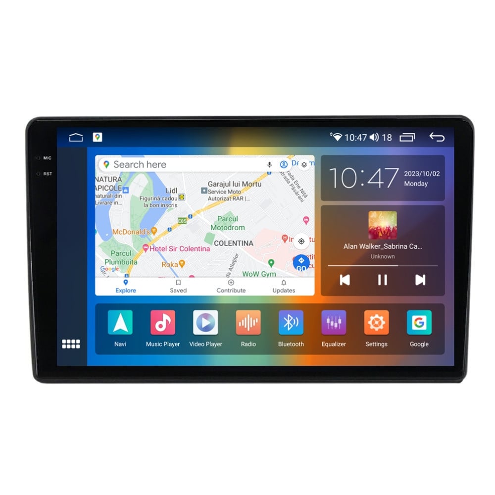 Navigatie dedicata cu Android VW Caddy 2004 - 2020, 8GB RAM, Radio GPS Dual Zone, Display 2K QLED 10.36\'\' Touchscreen, Internet Wi-Fi si slot SIM 4G, Bluetooth, MirrorLink, USB, Waze - 2 | YEO