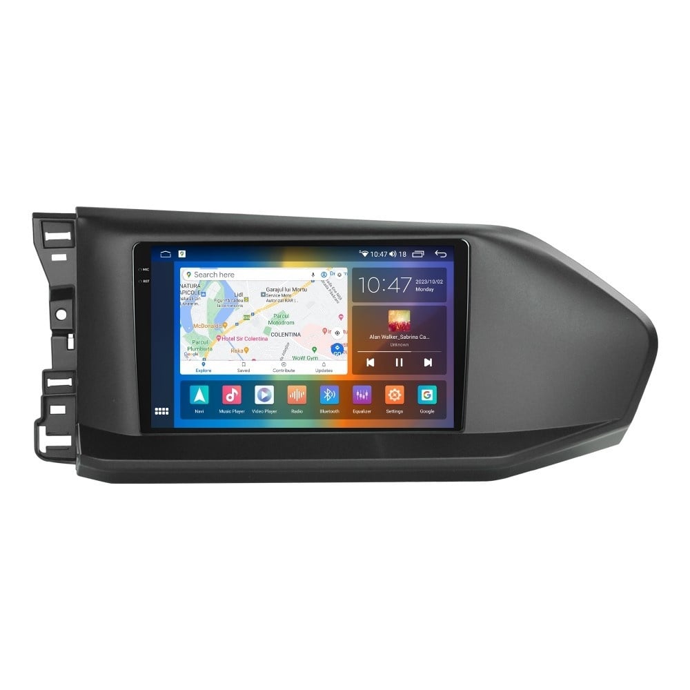 Navigatie dedicata cu Android VW Caddy dupa 2020, 8GB RAM, Radio GPS Dual Zone, Display 2K QLED 9.5