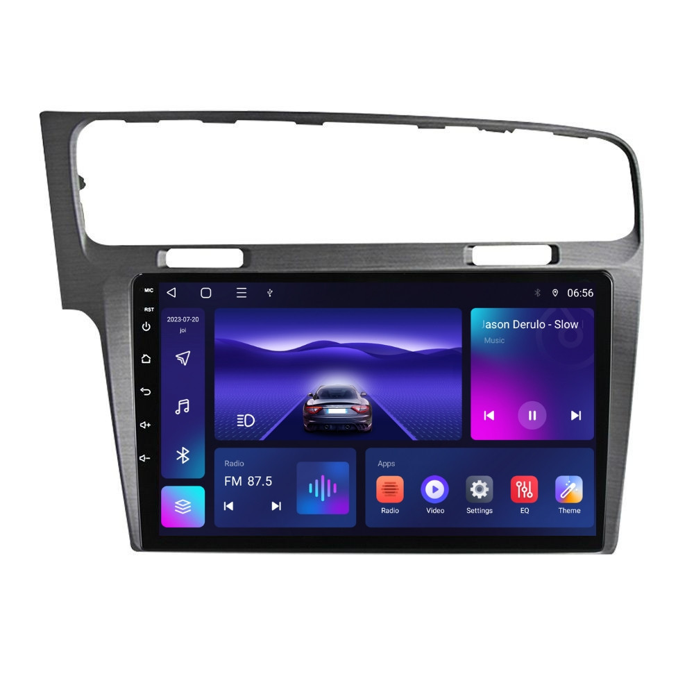 Navigatie dedicata cu Android VW Golf VII 2012 - 2019, argintiu, 2GB RAM, Radio GPS Dual Zone, Display HD QLED 10