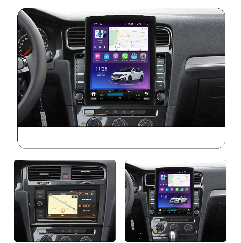 Navigatie dedicata cu Android VW Golf VII 2012 - 2019, argintiu, 4GB RAM, Radio GPS Dual Zone, Touchscreen IPS 9.7