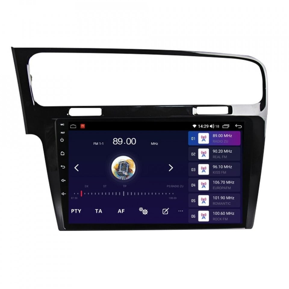 Navigatie dedicata cu Android VW Golf VII 2012 - 2019, negru, 6GB RAM, Radio GPS Dual Zone, Display HD QLED 10