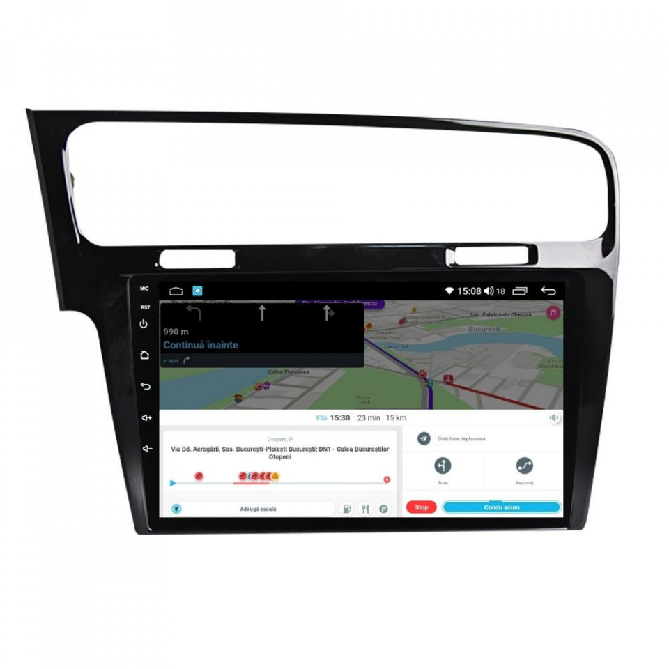 Navigatie dedicata cu Android VW Golf VII 2012 - 2019, negru, 8GB RAM, Radio GPS Dual Zone, Display HD QLED 10" Touchscreen, Internet Wi-Fi si slot SIM 4G, Bluetooth, MirrorLink, USB - Imagine 8