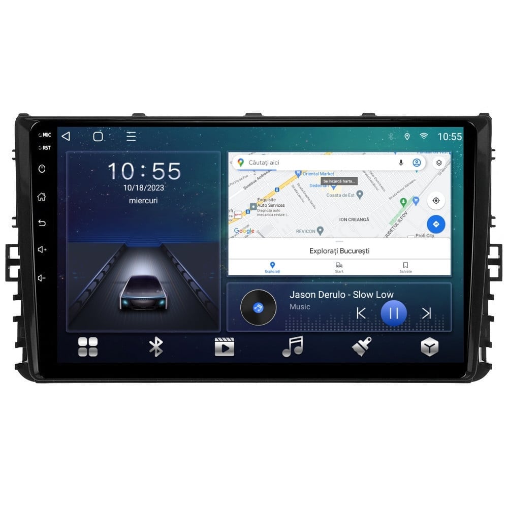 Navigatie dedicata cu Android VW Multivan T6 2020 - 2021, 2GB RAM, Radio GPS Dual Zone, Display HD QLED 9