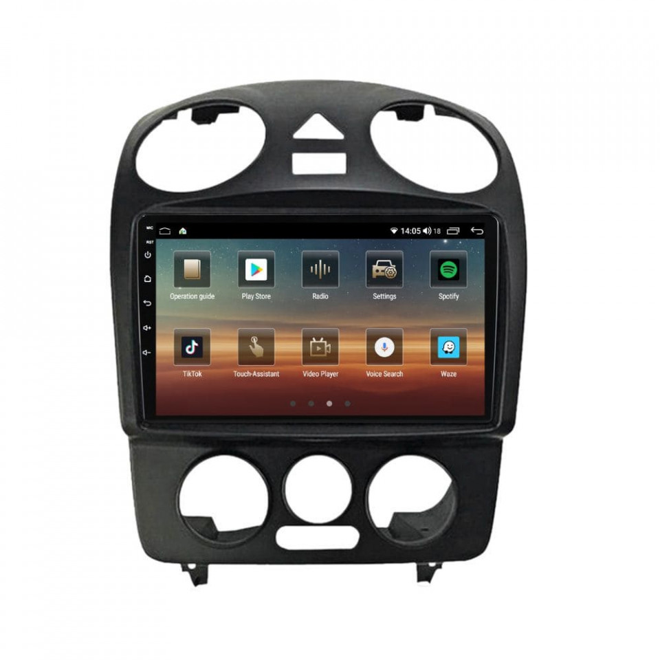 Navigatie dedicata cu Android VW New Beetle 2004 - 2011, 4GB RAM, Radio GPS Dual Zone, Display HD QLED 9