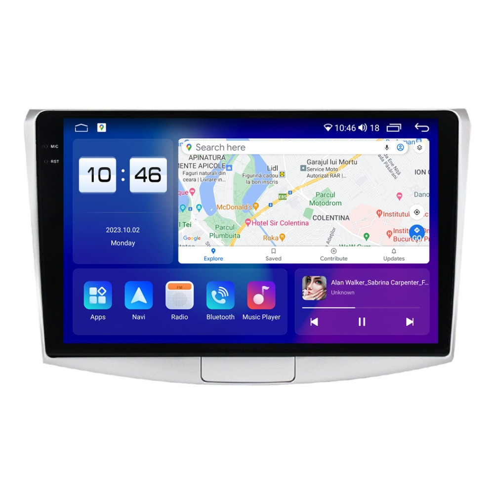 Navigatie dedicata cu Android VW Passat B6 / B7 2005 - 2015, 8GB RAM, Radio GPS Dual Zone, Display 2K QLED 10.36