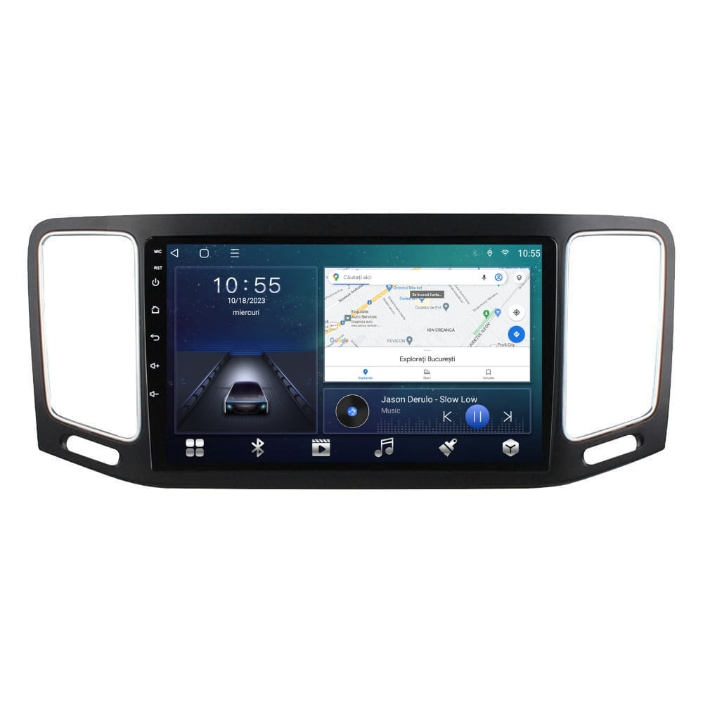 Navigatie dedicata cu Android VW Sharan dupa 2010, 3GB RAM, Radio GPS Dual Zone, Display HD QLED 9\'\' Touchscreen, Internet Wi-Fi si slot SIM 4G, Bluetooth, MirrorLink, USB, Waze - 1 | YEO