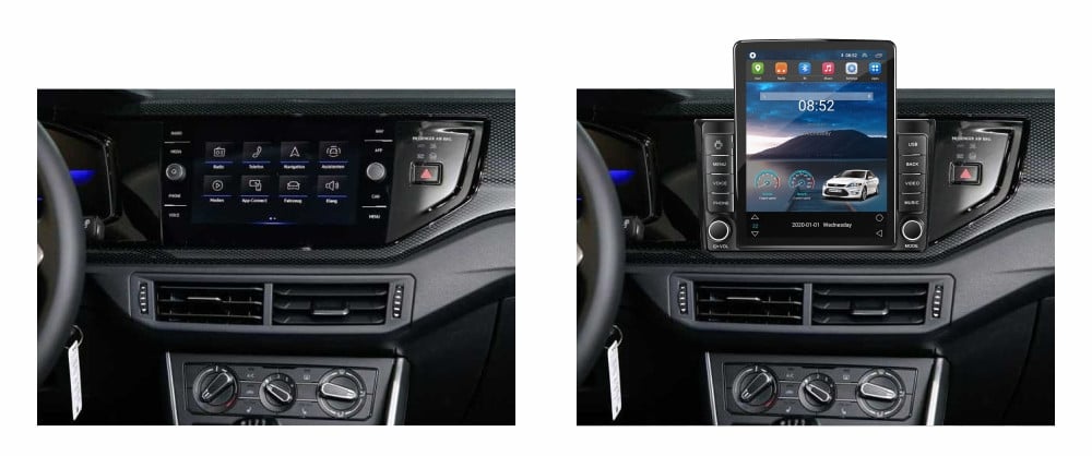 Navigatie dedicata cu Android VW Taigo dupa 2021, 1GB RAM, Radio GPS Dual Zone, Touchscreen IPS 9.7