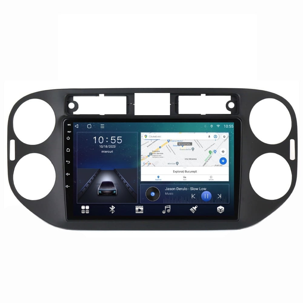 Navigatie dedicata cu Android VW Tiguan I 2012 - 2018, 3GB RAM, Radio GPS Dual Zone, Display HD QLED 9