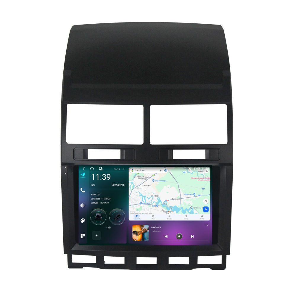 Navigatie dedicata cu Android VW Touareg 7L 2002 - 2011, 12GB RAM, Radio GPS Dual Zone, Display 2K QLED 9.5