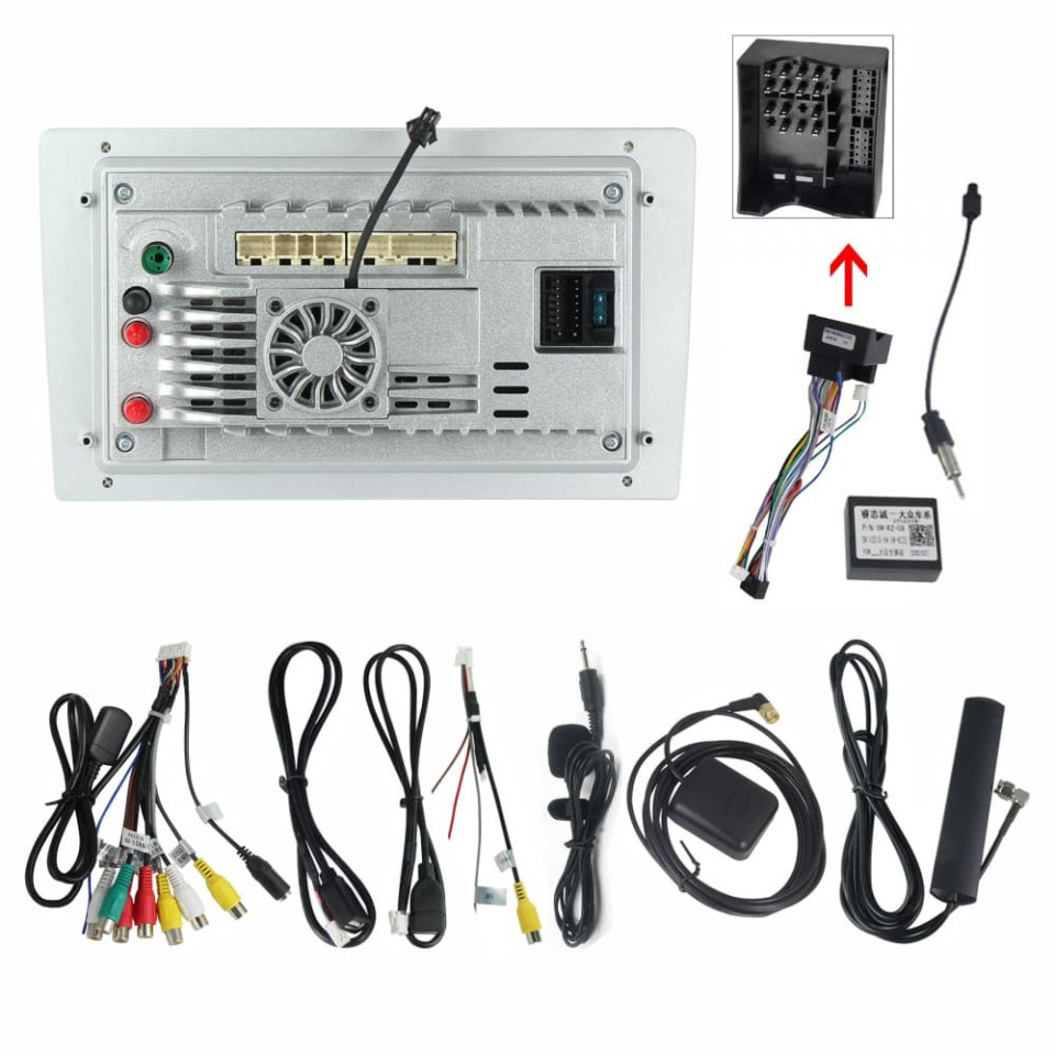 Navigatie dedicata cu Android VW Touran 2003 - 2010, 8GB RAM, Radio GPS Dual Zone, Display HD QLED 10'' Touchscreen, Internet Wi-Fi si slot SIM 4G, Bluetooth, MirrorLink, USB - Imagine 5