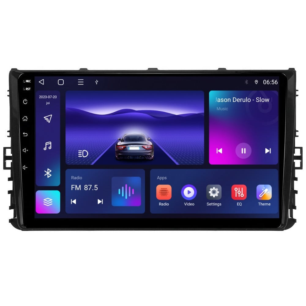 Navigatie dedicata cu Android VW Transporter / Caravelle dupa 2020, 2GB RAM, Radio GPS Dual Zone, Display HD QLED 9