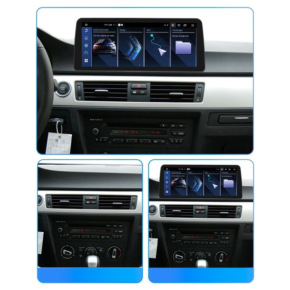 Navigatie dedicata cu Android BMW Seria 3 (E90) 2004 - 2008 cu navigatie CCC, 6GB RAM, Radio GPS Dual Zone, Display QLED 12.3