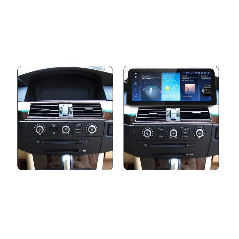 Navigatie dedicata cu Android BMW Seria 5 (E60) 2008 - 2010 cu navigatie CIC, 6GB RAM, Radio GPS Dual Zone, Display QLED 12.3