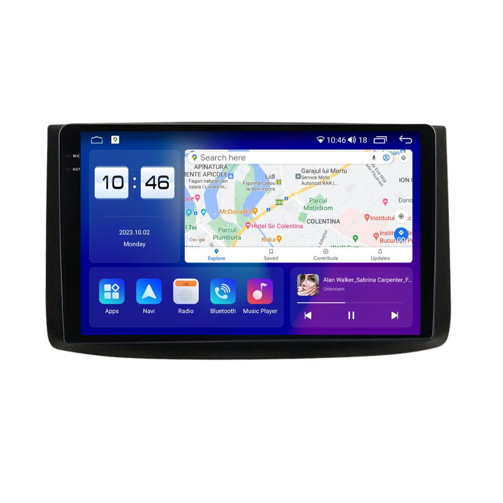 Navigatie dedicata cu Android Chevrolet Aveo 2006 - 2011, 8GB RAM, Radio GPS Dual Zone, Display 2K QLED 9.5