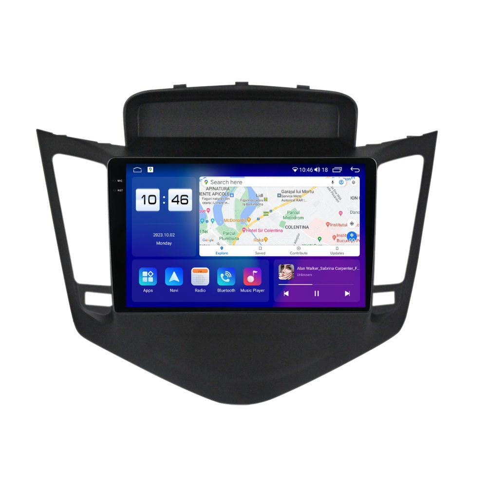 Navigatie dedicata cu Android Chevrolet Cruze 2008 - 2013, 4GB RAM, Radio GPS Dual Zone, Display 2K QLED 9.5