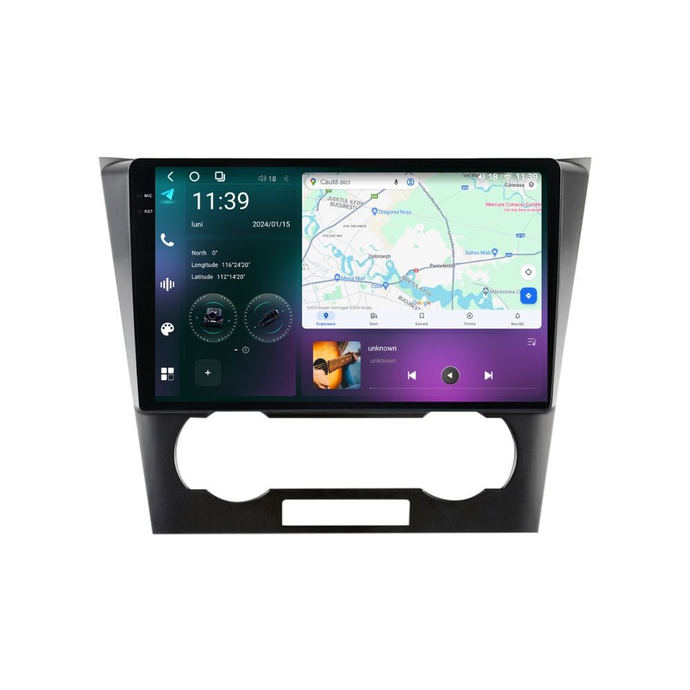 Navigatie dedicata cu Android Chevrolet Epica 2004 - 2012, 12GB RAM, Radio GPS Dual Zone, Display 2K QLED 9.5