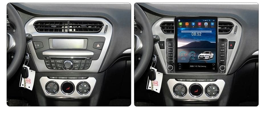 Navigatie dedicata cu Android Citroen C-Elysee 2012 - 2021, 1GB RAM, Radio GPS Dual Zone, Touchscreen IPS 9.7