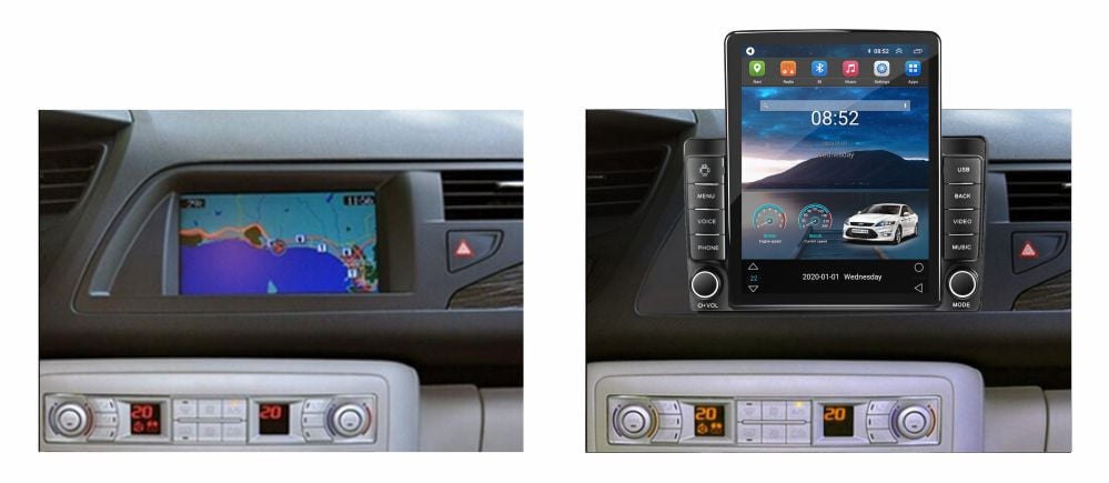 Navigatie dedicata cu Android Citroen C5 III 2008 - 2017, 1GB RAM, Radio GPS Dual Zone, Touchscreen IPS 9.7