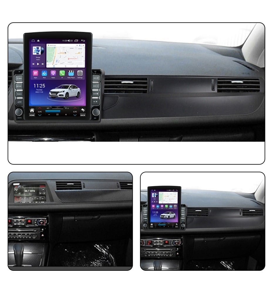 Navigatie dedicata cu Android Citroen C5 III 2008 - 2017 fara navigatie originala, 8GB RAM, Radio GPS Dual Zone, Touchscreen IPS 9.7