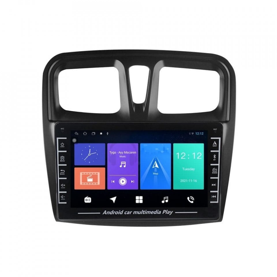 Navigatie dedicata cu Android Dacia Sandero II 2012 - 2020, 1GB RAM, Radio GPS Dual Zone, Display HD IPS 8