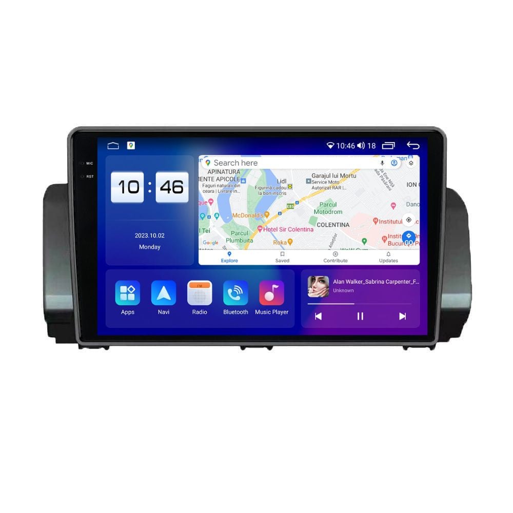 Navigatie dedicata cu Android Dacia Sandero III dupa 2021, 8GB RAM, Radio GPS Dual Zone, Display 2K QLED 9.5