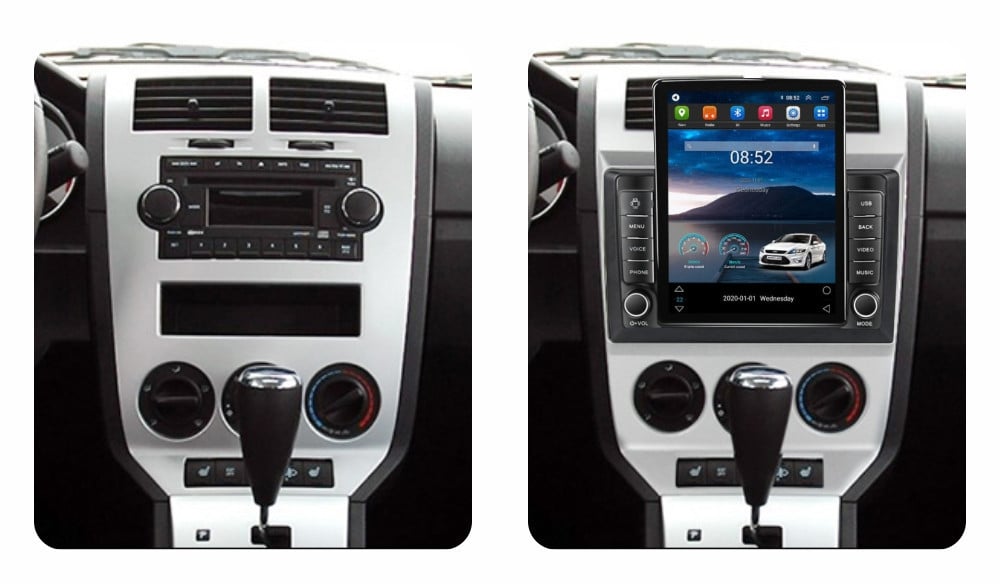 Navigatie dedicata cu Android Dodge Caliber 2006 - 2010, 2GB RAM, Radio GPS Dual Zone, Touchscreen IPS 9.7