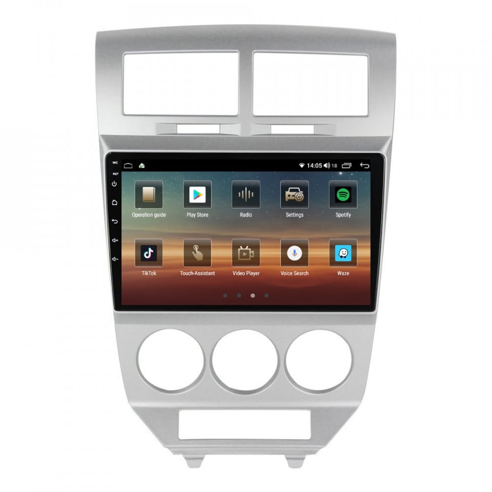 Navigatie dedicata cu Android Dodge Caliber 2006 - 2010, 4GB RAM, Radio GPS Dual Zone, Display HD QLED 10