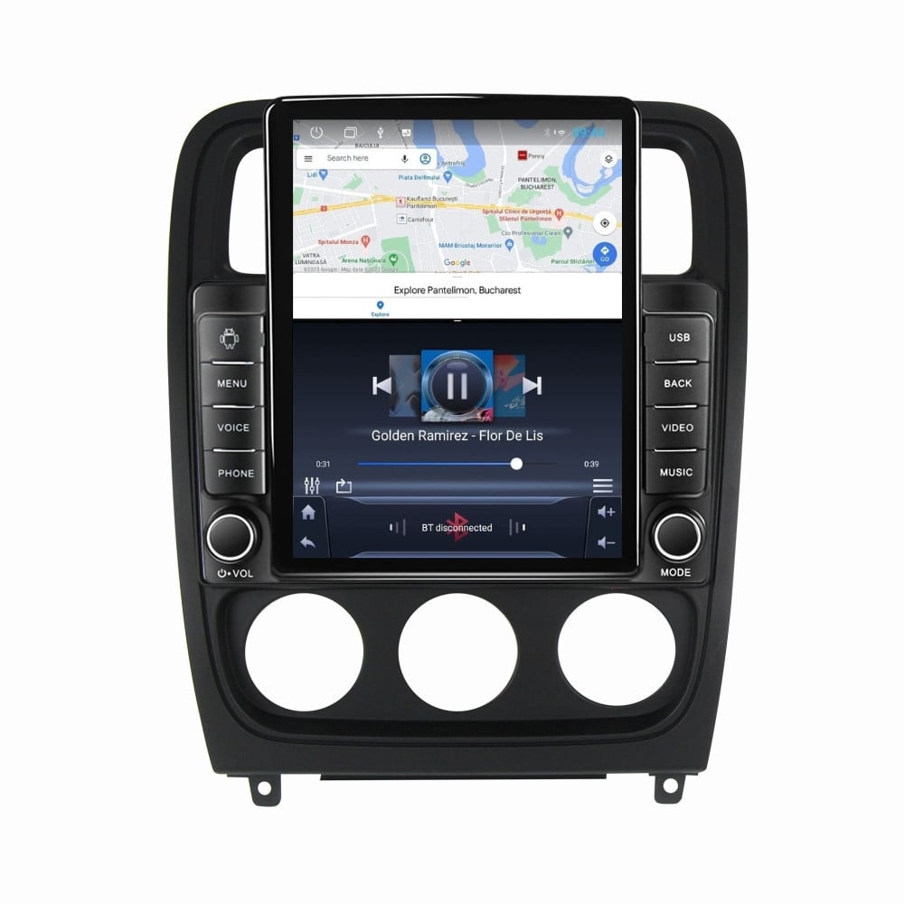 Navigatie dedicata cu Android Dodge Caliber 2010 - 2012, 1GB RAM, Radio GPS Dual Zone, Touchscreen IPS 9.7