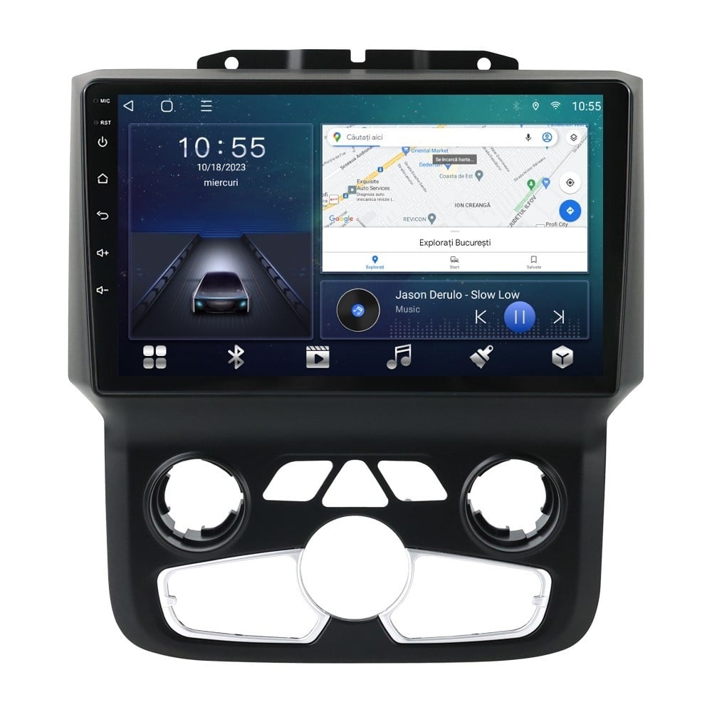 Navigatie dedicata cu Android Dodge RAM 2013 - 2018, clima automata, 3GB RAM, Radio GPS Dual Zone, Display HD QLED 9