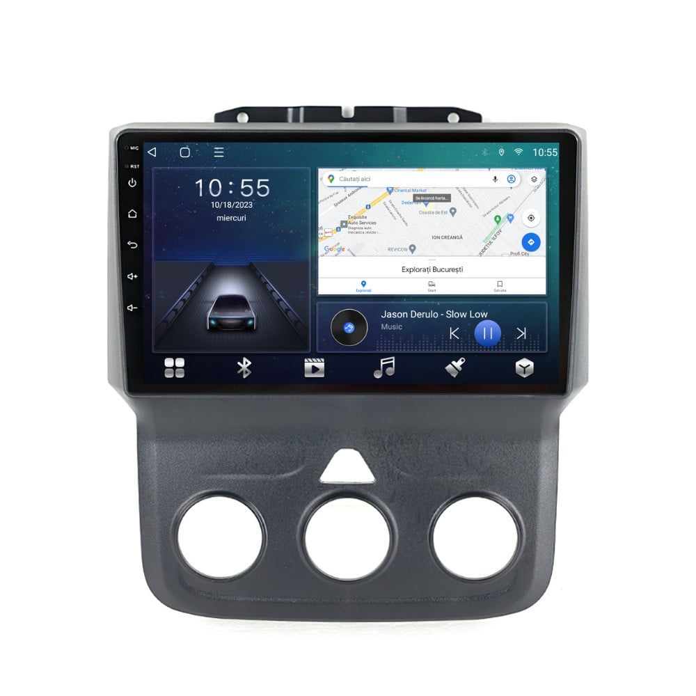 Navigatie dedicata cu Android Dodge RAM 2013 - 2018, clima manuala, 2GB RAM, Radio GPS Dual Zone, Display HD QLED 9